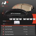 4 Pcs Rear Ceramic Brake Pads for 2017 Ford F-250 Super Duty