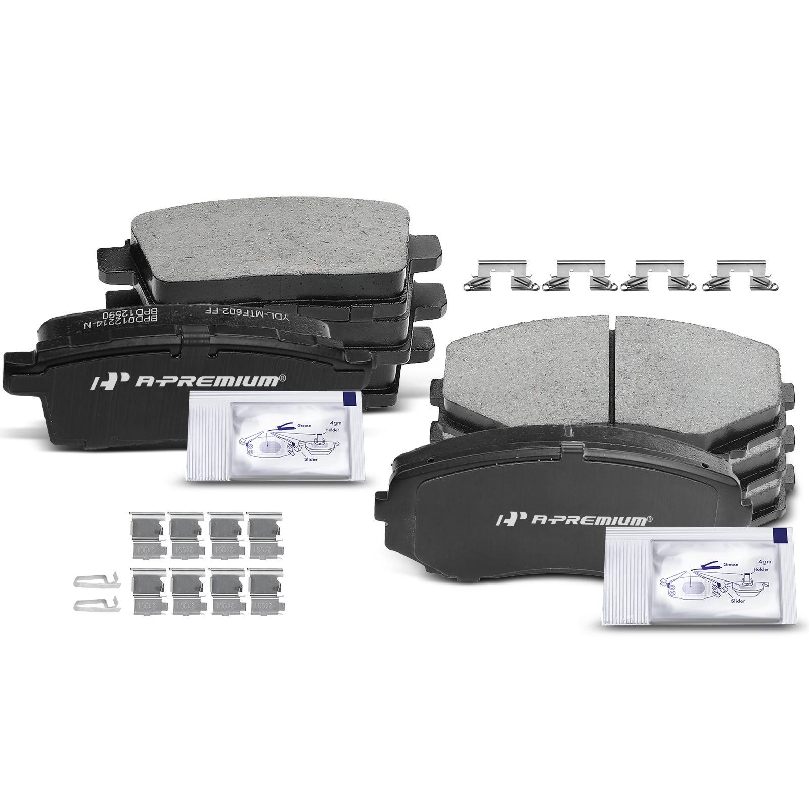 8 Pcs Front & Rear Ceramic Brake Pads for 2007 Mazda CX-9