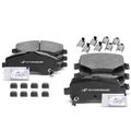 8 Pcs Front & Rear Ceramic Brake Pads with Sensor for 2009 Dodge Grand Caravan