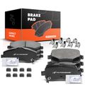 8 Pcs Front & Rear Ceramic Brake Pads with Sensor for 2009 Dodge Grand Caravan