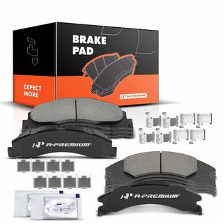 8 Pcs Front & Rear Ceramic Brake Pads for Ford E-150 E-250 E-450 Super Duty