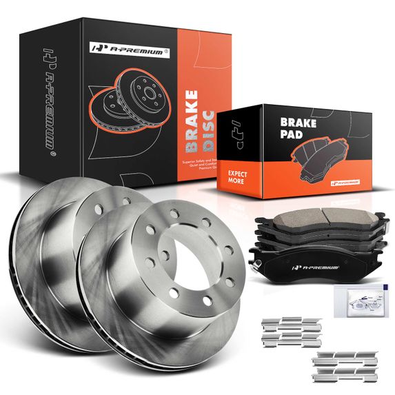 Rear Disc Brake Rotors & Ceramic Brake Pads for Dodge Ram 2500 Ram 3500 01-02