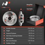 Front Disc Brake Rotors & Ceramic Brake Pads for Dodge Ram 1500 02-05 Durango