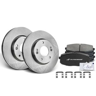 Front Disc Brake Rotors & Ceramic Brake Pads for Chevrolet Blazer S10 Cadillac