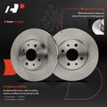 6 Pcs Front Disc Brake Rotors & Ceramic Brake Pads for Fiat 500 2012-2017 GAS c Easy