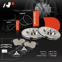 6 Pcs Front Disc Brake Rotors & Ceramic Brake Pads for 2018 Land Rover Range Rover Evoque