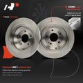 6 Pcs Rear Disc Brake Rotors & Ceramic Brake Pads for 2016 Hyundai Genesis