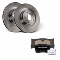 6 Pcs Rear Disc Brake Rotors & Ceramic Brake Pads for 2018 Volvo XC60