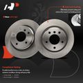 6 Pcs Rear Disc Brake Rotors & Ceramic Brake Pads for 2002 BMW 325i