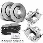 8 Pcs Front Disc Brake Rotor & Brake Pad + Brake Caliper for Dodge Journey 09-12