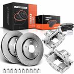 8 Pcs Front Disc Brake Rotor & Brake Pad + Brake Caliper for Dodge Journey 09-12