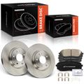 6 Pcs Front Disc Brake Rotors & Ceramic Brake Pads for 2015 Hyundai Sonata