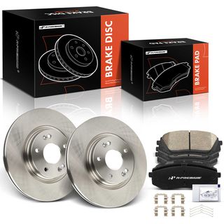 6 Pcs Front Disc Brake Rotors & Ceramic Brake Pads for Hyundai Kona Electric Sonata