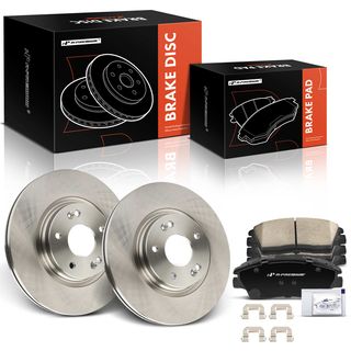 6 Pcs Front Disc Brake Rotors & Ceramic Brake Pads for Hyundai Elantra Tucson Kia