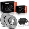 6 Pcs Front Disc Brake Rotors & Ceramic Brake Pads for 2004 Audi A4 Quattro