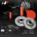 6 Pcs Front Disc Brake Rotors & Ceramic Brake Pads for Audi A4 1999-2005 VW