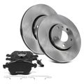 6 Pcs Front Disc Brake Rotors & Ceramic Brake Pads for 2004 Audi A4 Quattro