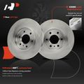 6 Pcs Rear Disc Brake Rotors & Ceramic Brake Pads for 2006 Buick Terraza