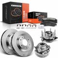 8 Pcs Front Brake Rotors & Pads + Hub Bearing for 2005 Chevrolet Trailblazer