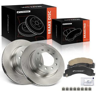 6 Pcs Front Disc Brake Rotors & Ceramic Brake Pads for Dodge Ram 4500 2008-2010