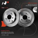 6 Pcs Rear Disc Brake Rotors & Ceramic Brake Pads for 2008 Mitsubishi Galant