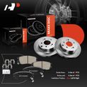 6 Pcs Rear Disc Brake Rotors & Ceramic Brake Pads for 2008 Mitsubishi Galant