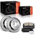 6 Pcs Rear Disc Brake Rotors & Ceramic Brake Pads for 2008 Mitsubishi Galant