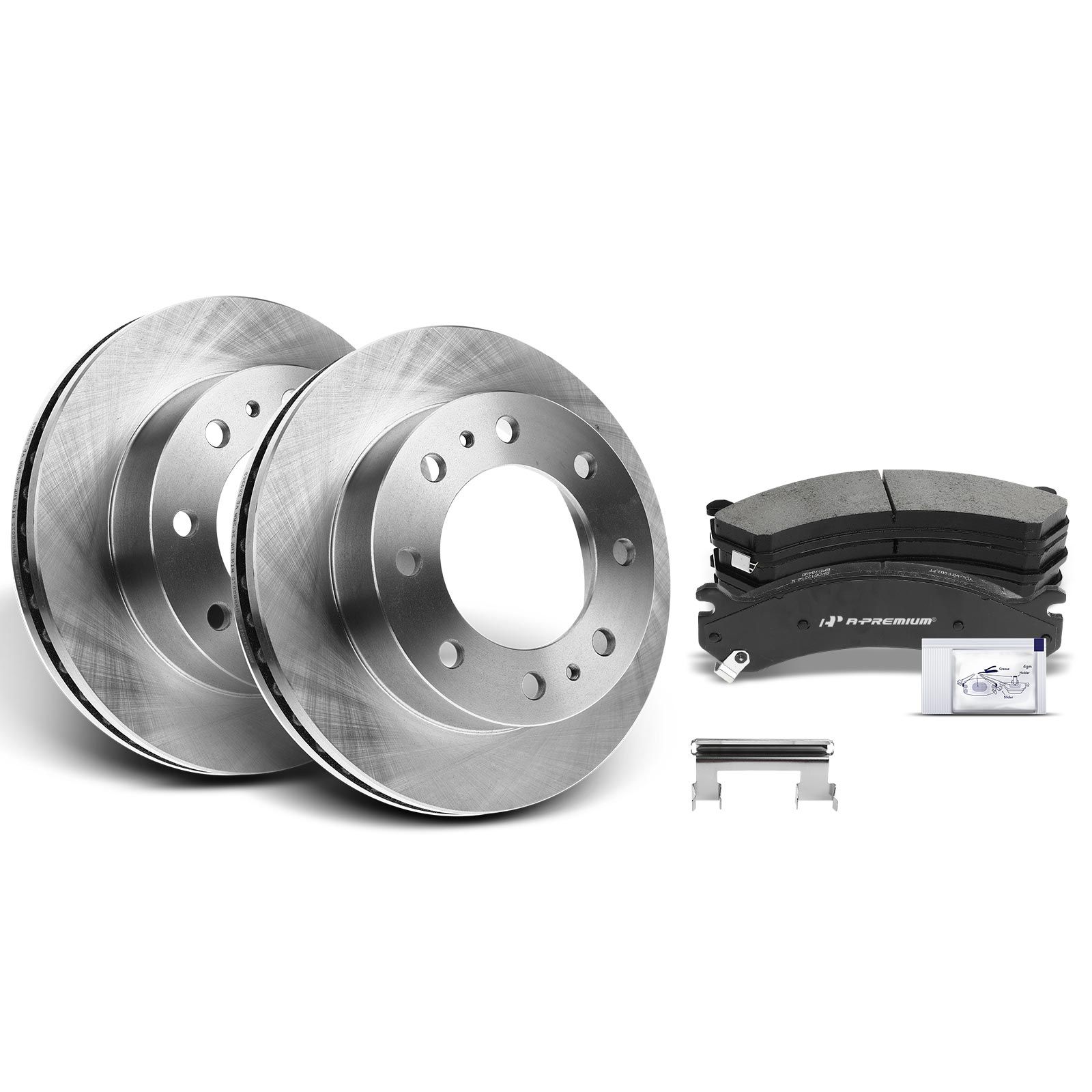 Front Disc Brake Rotors & Ceramic Brake Pads for 2013 Chevrolet Suburban 2500