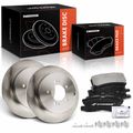 6 Pcs Rear Disc Brake Rotors & Ceramic Brake Pads for 2008 Mitsubishi Outlander