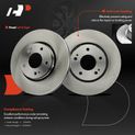 6 Pcs Front Disc Brake Rotors & Ceramic Brake Pads for 2020 Mitsubishi Outlander PHEV