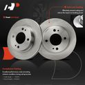 6 Pcs Front Disc Brake Rotors & Ceramic Brake Pads for 2015 Mitsubishi Mirage