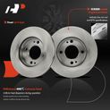 6 Pcs Front Disc Brake Rotors & Ceramic Brake Pads for 2015 Mitsubishi Mirage