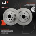 6 Pcs Rear Disc Brake Rotors & Ceramic Brake Pads for 2004 INFINITI G35