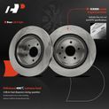 6 Pcs Rear Disc Brake Rotors & Ceramic Brake Pads for 2004 INFINITI G35