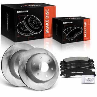 Rear Disc Brake Rotors & Ceramic Brake Pads for Chevrolet Silverado Suburban 1500