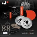 6 Pcs Front Disc Brake Rotors & Ceramic Brake Pads for 2018 Honda Fit