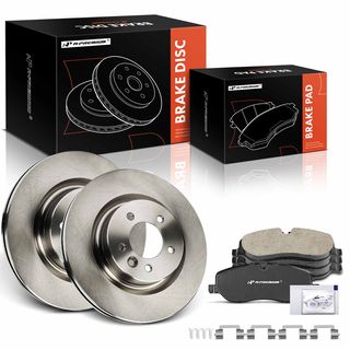 6 Pcs Front Disc Brake Rotors & Ceramic Brake Pads for Land Rover Range Rover