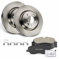 6 Pcs Front Disc Brake Rotors & Ceramic Brake Pads for 2006 Land Rover LR3