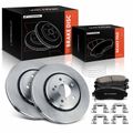 6 Pcs Front Disc Brake Rotors & Ceramic Brake Pads for 2020 Honda Passport