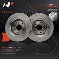 6 Pcs Front Disc Brake Rotors & Ceramic Brake Pads for 2020 Honda Passport