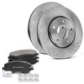 6 Pcs Front Disc Brake Rotors & Ceramic Brake Pads for 2006 Chrysler Town & Country