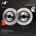 6 Pcs Front Disc Brake Rotors & Ceramic Brake Pads for 2010 Jeep Grand Cherokee