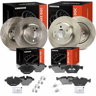 12 Pcs Front & Rear Disc Brake Rotors & Brake Pads for BMW F10 528i 528i xDrive