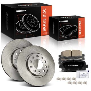 6 Pcs Rear Disc Brake Rotors & Ceramic Brake Pads for Chrysler 200 Jeep Cherokee