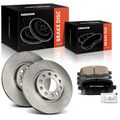 6 Pcs Rear Disc Brake Rotors & Ceramic Brake Pads for 2021 Jeep Cherokee