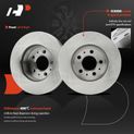 6 Pcs Front Disc Brake Rotors & Ceramic Brake Pads for 1995 Lincoln Town Car