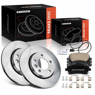 6 Pcs Rear Disc Brake Rotors & Ceramic Brake Pads for Volkswagen Transporter