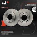 6 Pcs Front Disc Brake Rotors & Ceramic Brake Pads for 2008 Kia Sorento