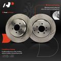 6 Pcs Rear Disc Brake Rotors & Ceramic Brake Pads for 2011 Land Rover Range Rover Sport