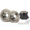 6 Pcs Rear Disc Brake Rotors & Ceramic Brake Pads for 2011 Land Rover Range Rover Sport